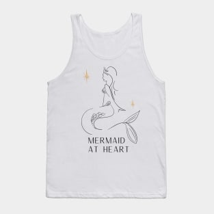 mermaid at heart illustration design ocean theme Tank Top